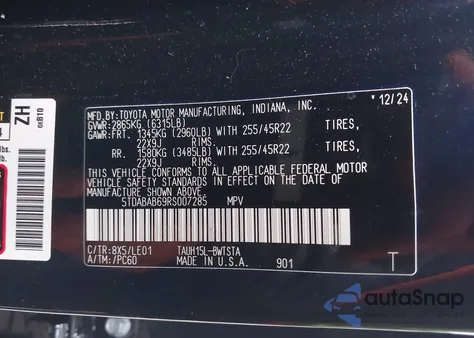 2024 Lexus Tx 500H F Sport Luxury z USA, uszkodzony, nr VIN 5TDABAB69RS007285